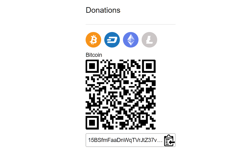 bitcoin donate widget)